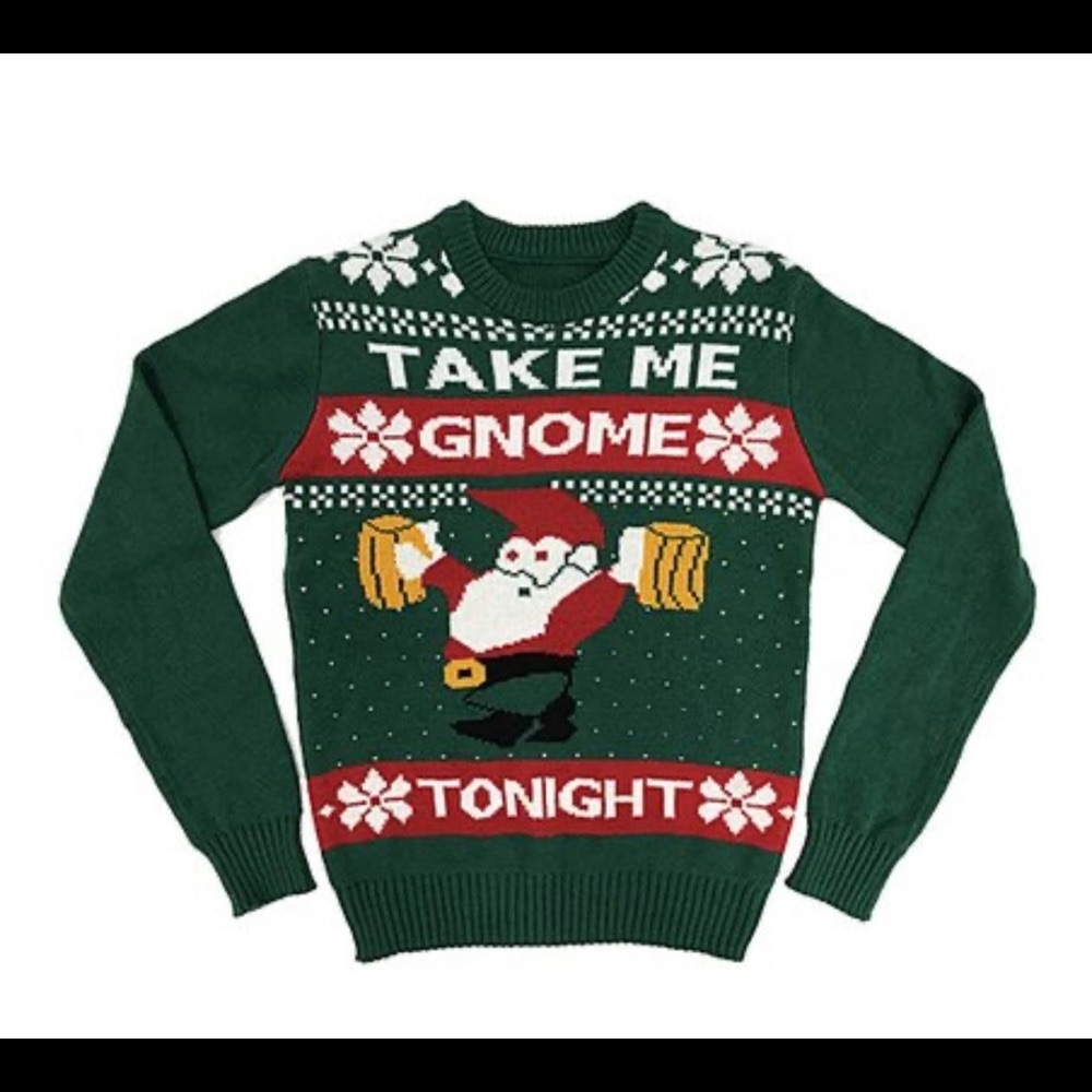 Ugly Christmas Sweater - Take me Gnome Tonight